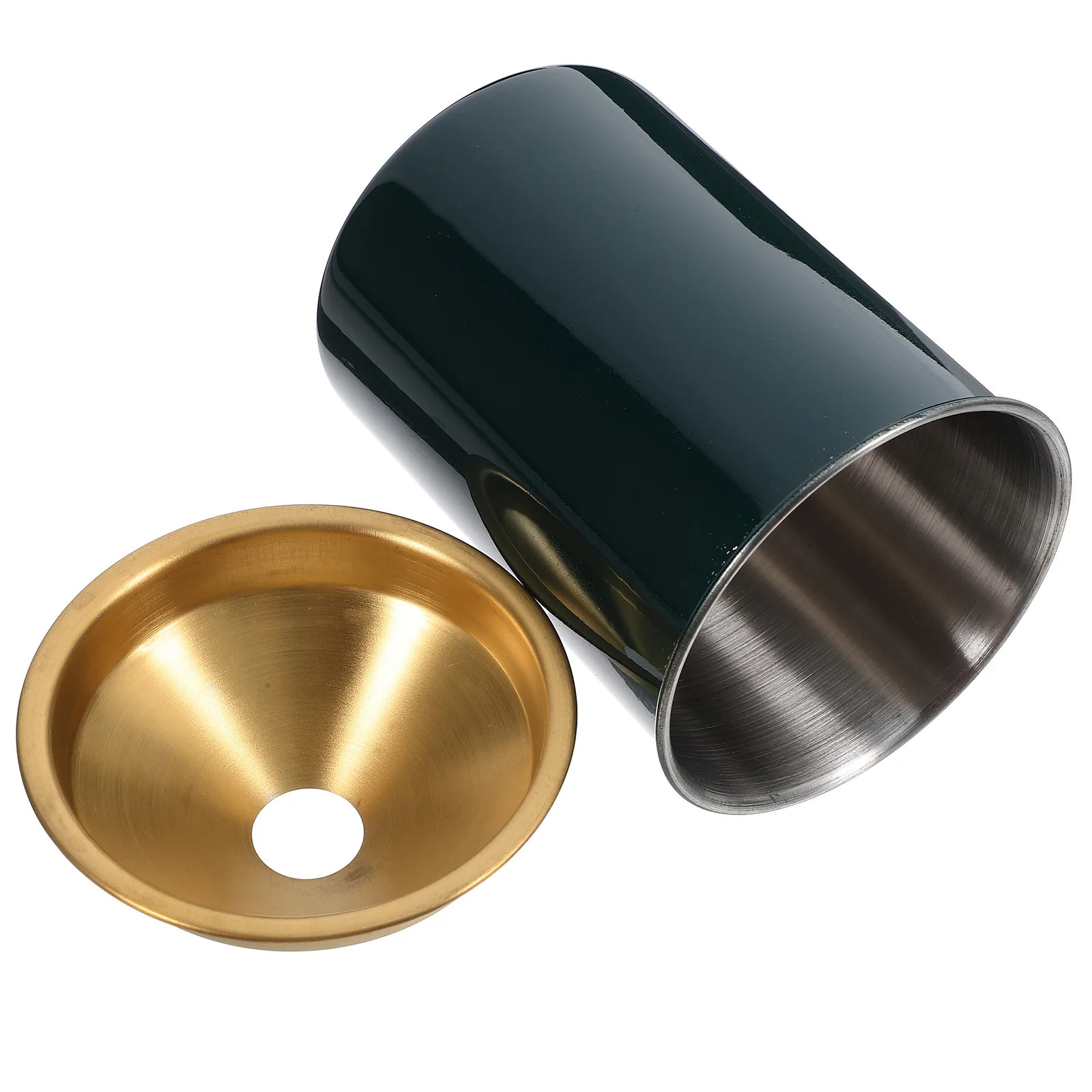 

Stainless Steel Supplies 7 5x11cm Auto Ashtray Green Gold Car Cigarette Holder Detachable Home Office Supplies