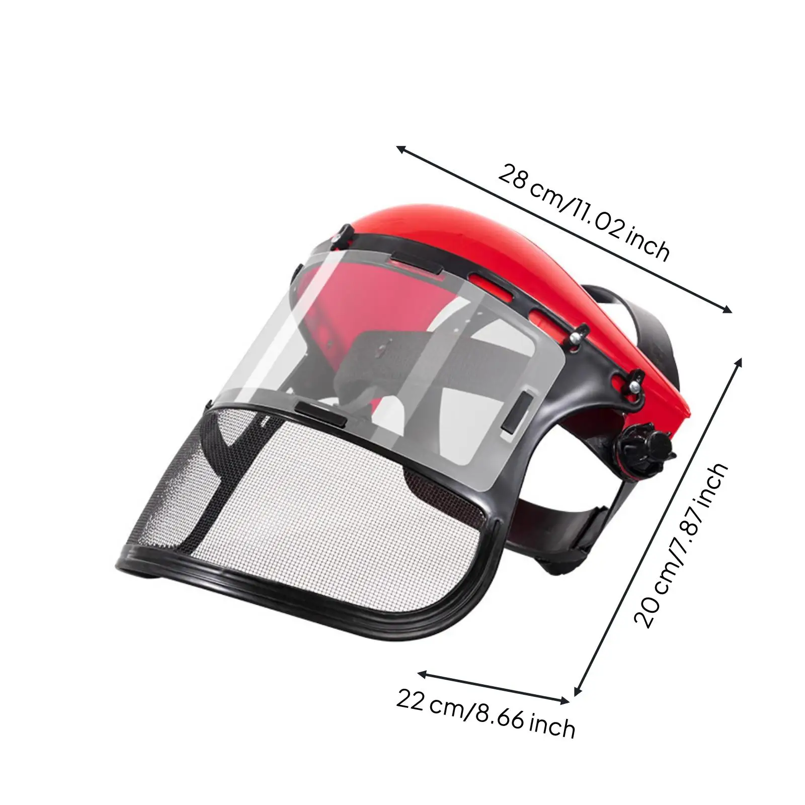 Protective Mesh Face Shield Full Visor Mask for Lawn Work Outdoor Trimming and Facial Protection