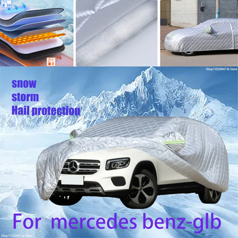 

For mercedes benz-GLB Outdoor Cotton Thickened Awning For Car Anti Hail Protection Snow Covers Sunshade Waterproof Dustproof