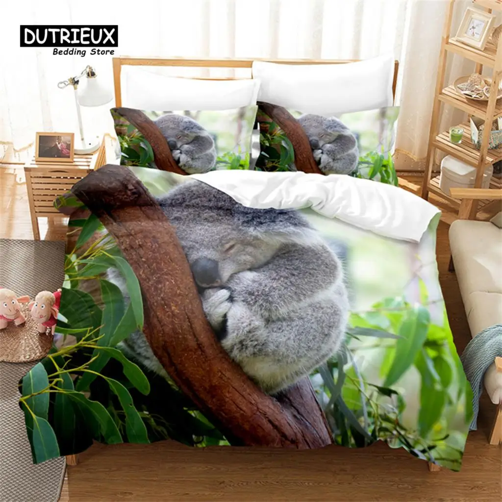 

Forest Animals Pattern Bedding Set, 3Pcs Duvet Cover Set, Soft Comfortable Breathable Duvet Cover, For Bedroom Guest Room Decor