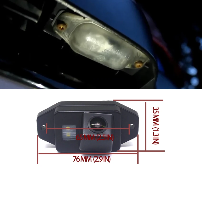 140 Degrees Full HD 1080P Night Vision Car License Plate Light Rear View Camera For Toyota Prado Land Cruiser 120 2007~2011