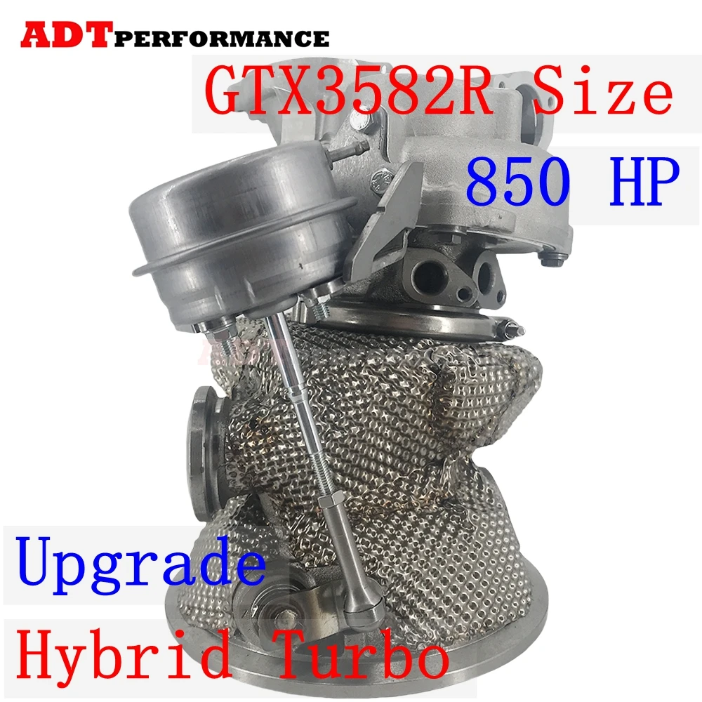 

Upgrade 06M145689J Hybrid Turbo GTX3582R Size 850 HP. 2.5 bar Turbocharger Upgrade turbo for Audi A6 C8 Bj. 2018 - 11/ 2018
