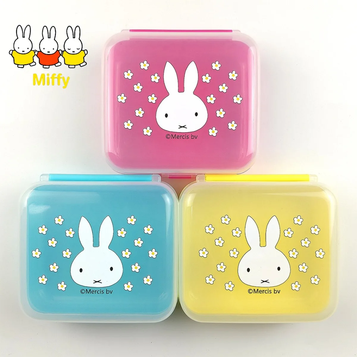 Lonchera Kawaii Miffy, Linda Lonchera de Dibujos Animados con Conejito Miffy, para Bolas de Arroz, Hamburguesas, Frutas y Snacks