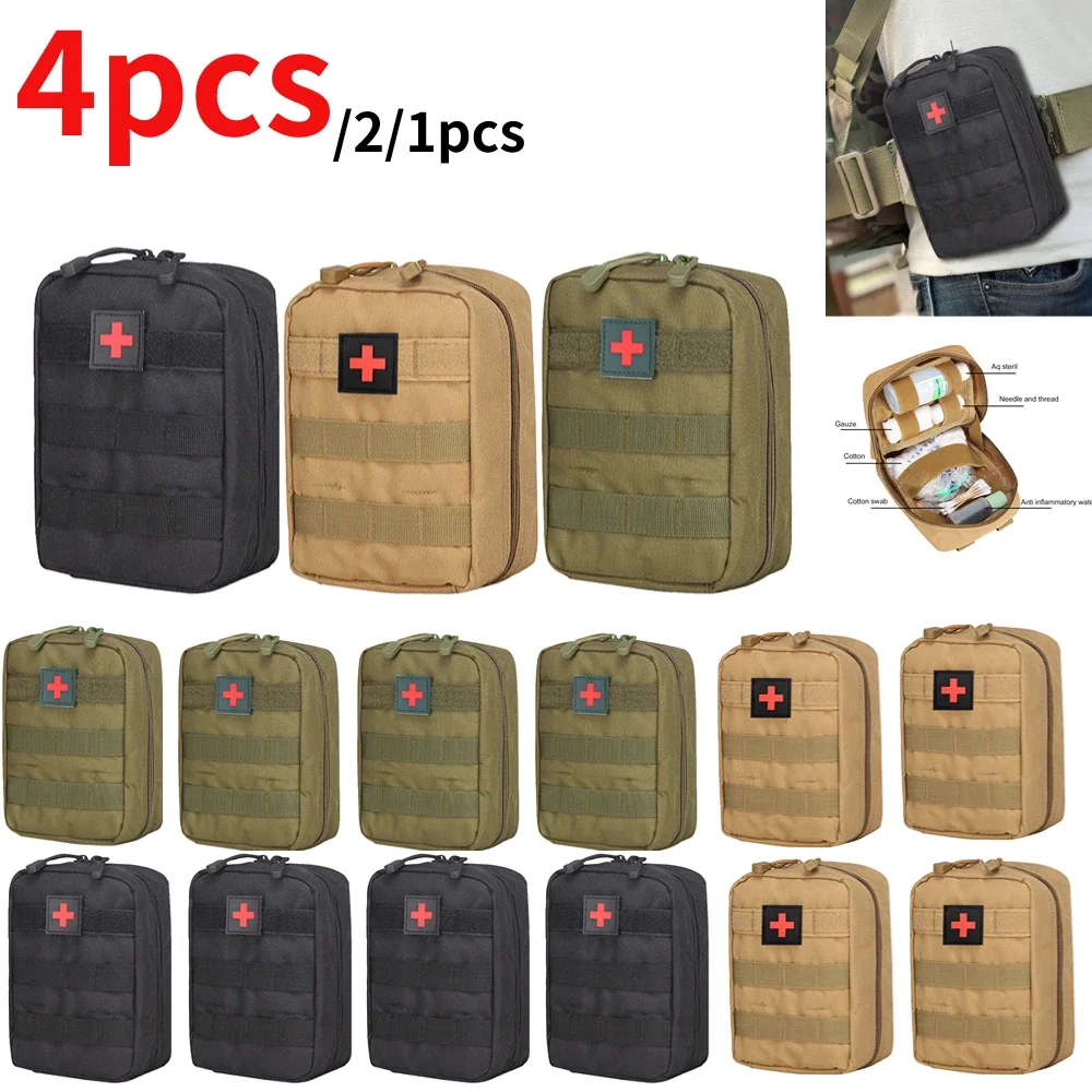 Kit de primeros auxilios EDC para caza, bolsa de cintura médica, tela Oxford, impermeable, equipo de Camping, escalada al aire libre, bolsa segura