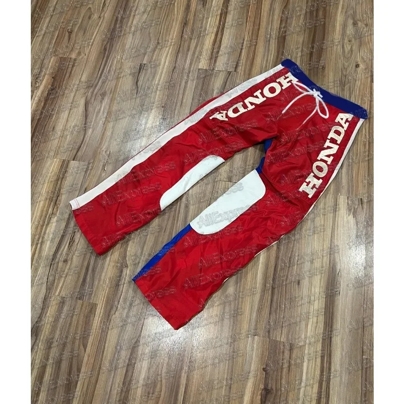 Honda 2025 pantalones casuales de moda para hombres pantalones de chándal deportivos de secado rápido para carreras de motos ropa ligera pantalones largos para exteriores de otoño/verano