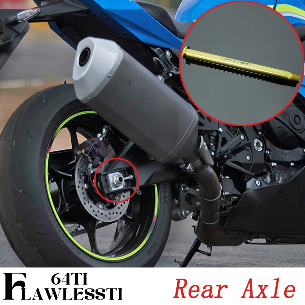 FLAWLESS Gr5 Titanium Front Rear Axle For Suzuki GSX-R1000