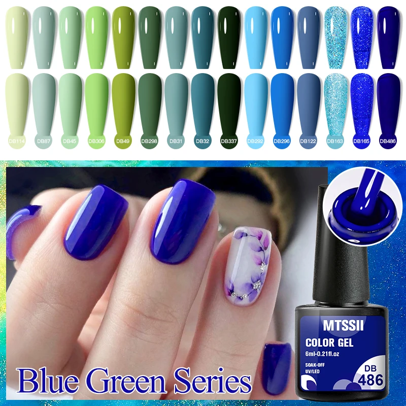 Mtssii verde blu Uv Gel smalto per unghie Top Uv Led Gel Nail Art vernice Hybrid Soak Off Gel lacca Lucky Nail Paint Gel Polish