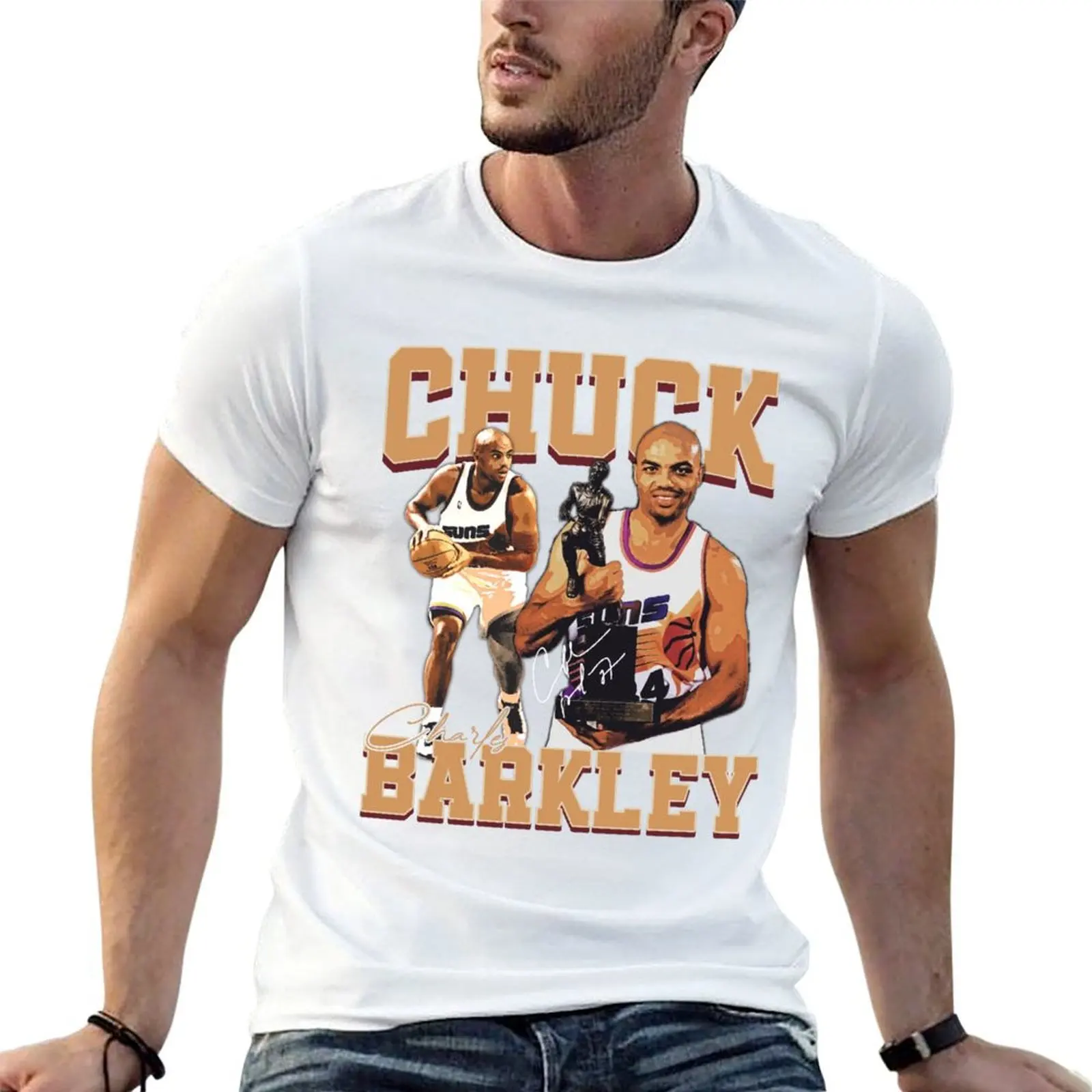 Vintage Sir Charles Barkley Chuck Basketball Retro 80s 90s Rap Style T-Shirt funny t shirts man anime tshirt T-Shirt