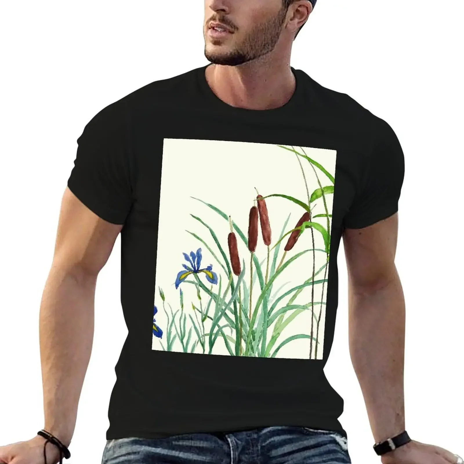 

green plants by the pond side T-Shirt anime tshirt man clothes mens fashion