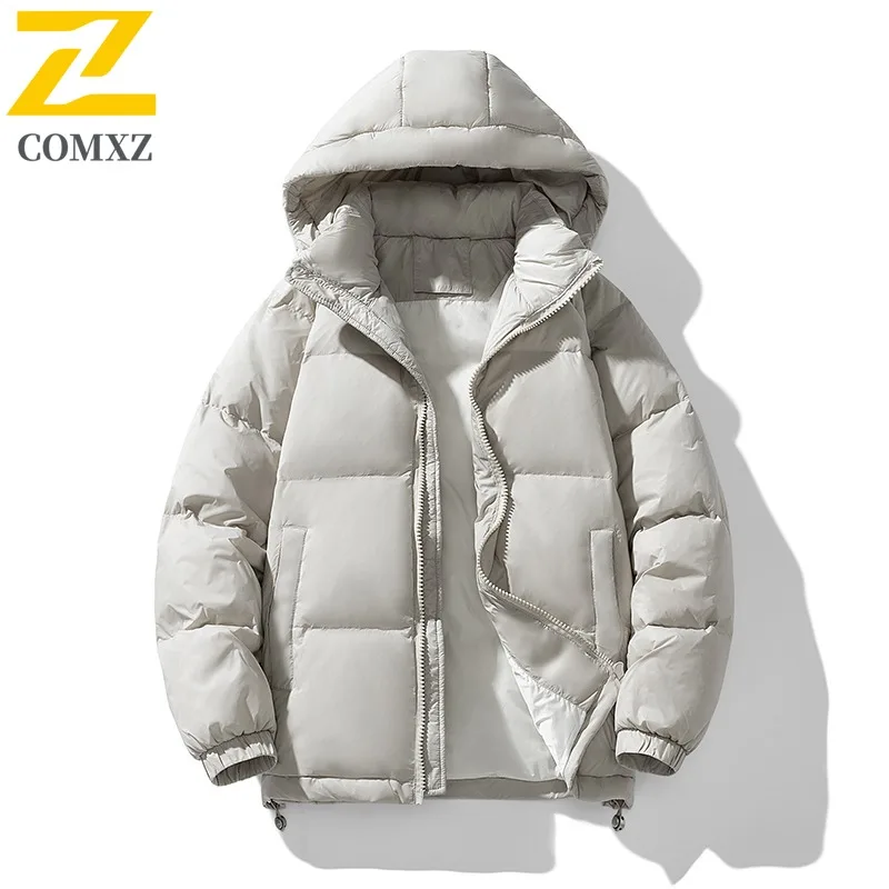 سترة شتوية للرجال كبيرة الحجم حرارية متعددة الوظائف مقاومة للرياح معطف قطني خارجي دافئ مع جيوب ملابس خروج فضفاضة