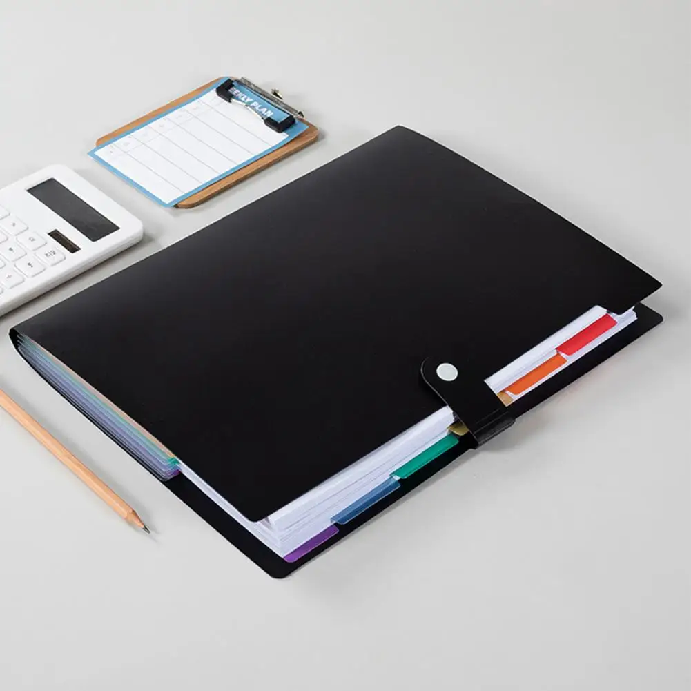 File Folder Reusable Lightweight A4 Size Expanding File Folders Large Capacity Document Organizer with 7 Grids Ideal for Sellers
