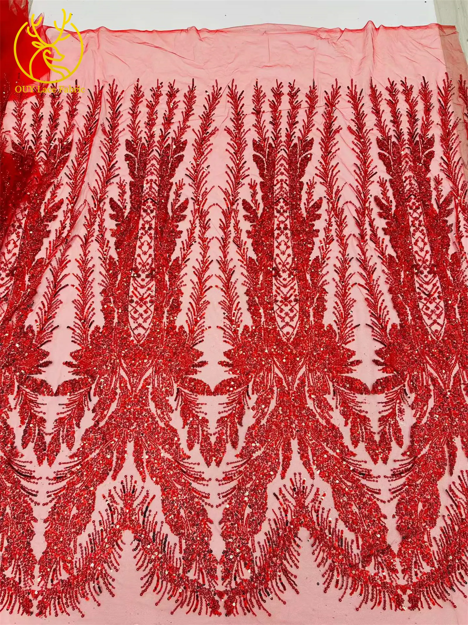 Modischer französischer Mesh-Spitzenstoff mit Perlen, 2026 Neues Design, afrikanischer Pailletten-Spitzenstoff, nigerianischer Tüll-Spitzenstoff für Hochzeitskleider – Detail 14