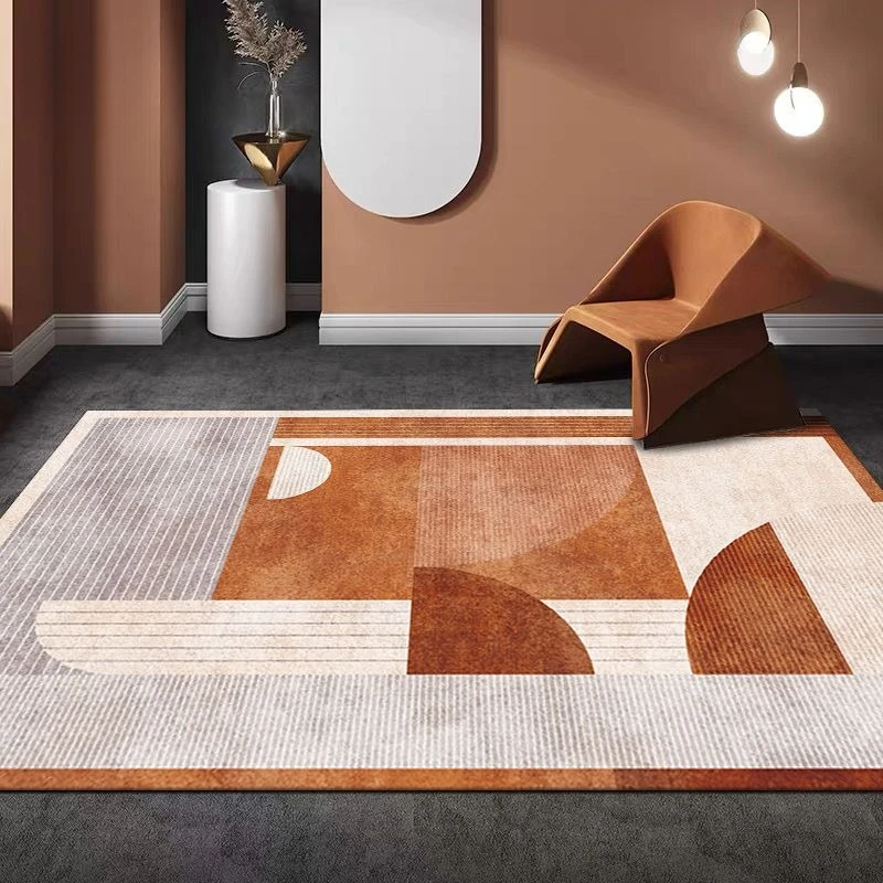 Nordic Style Rugs for Bedroom Morandi Living Room Decoration Carpet Large Area Geometry Lounge Rug Home Cloakroom Non-slip Mat