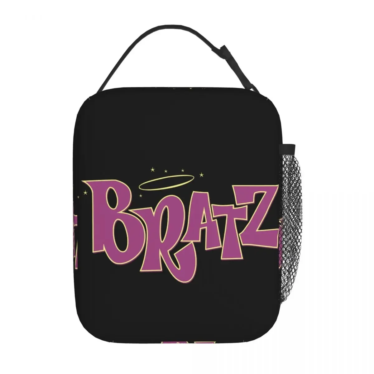 

Bratz-Logo Insulated Lunch Bags Cooler Lunch Container Leakproof Tote Lunch Box Food Handbags Office Travel