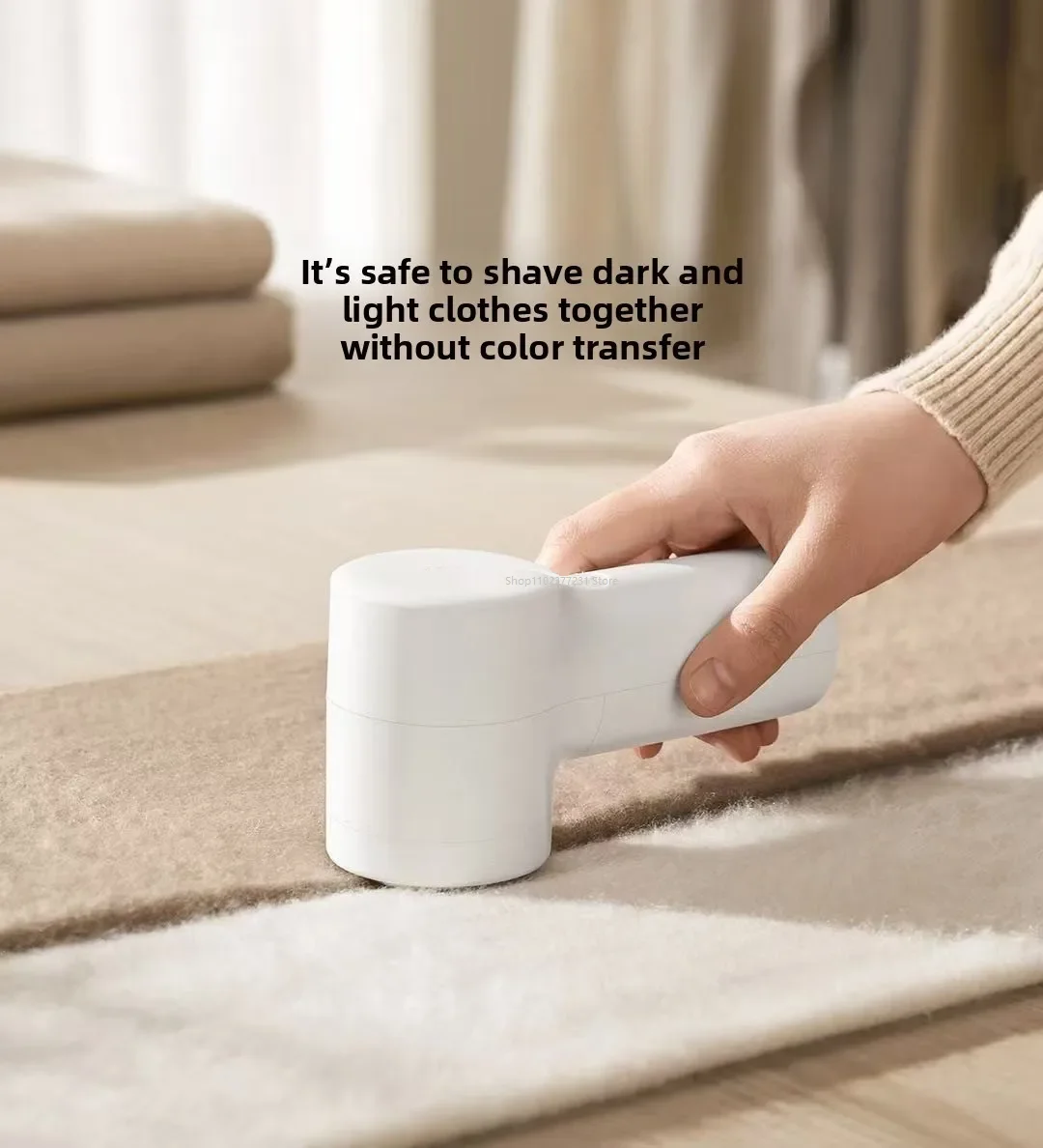 XIAOMI MIJIA Fusselentferner 2, wiederaufladbar über USB, Flauschpelletentferner, Stoffrasiererkleidung, 180-min-Akku, starke Saugwirkung mit 6 Klingen