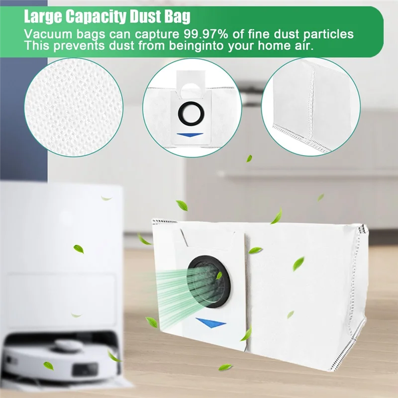 ملحقات المكنسة الكهربائية TAIGH لـ Ecovacs Deebot T20 Omni / T20 /T20 Max /T20 Pro، الفرشاة الرئيسية، مرشحات Hepa، أكياس الغبار