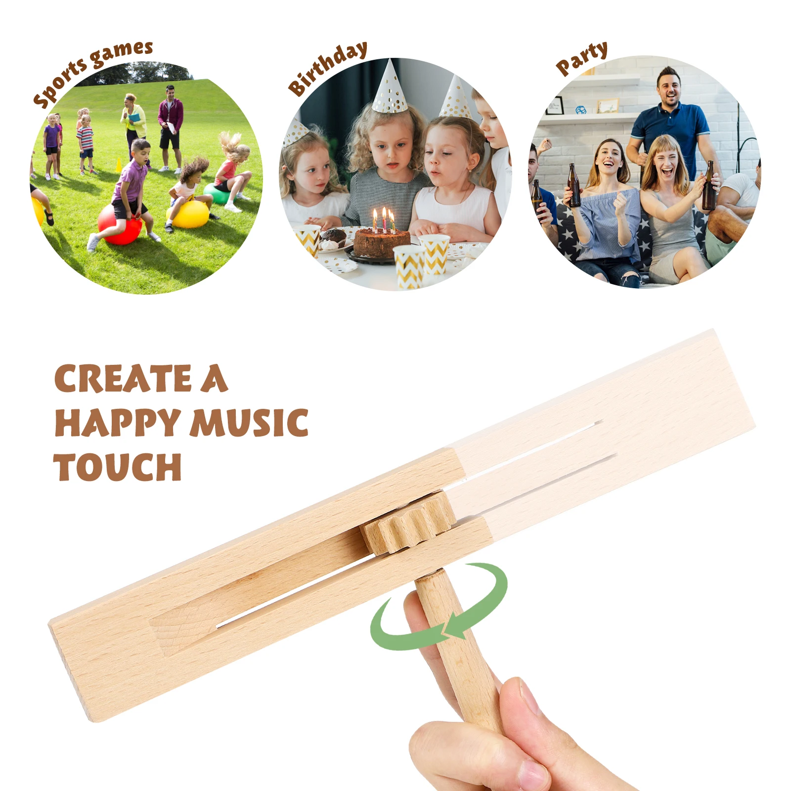 

2pcs Wooden Soundboard Kids Musical Instruments Wood Material Hand Percussion Noise Maker Baby Toy Educational Toys