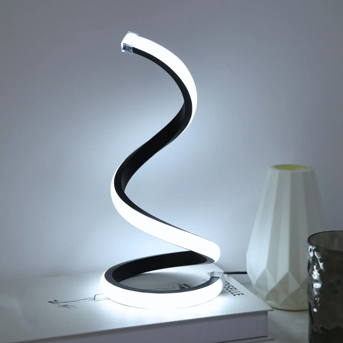 Modern creative LED desk lamp, USB powered dimmable, perfect for bedroom, study, and living room decoration, perfect gift