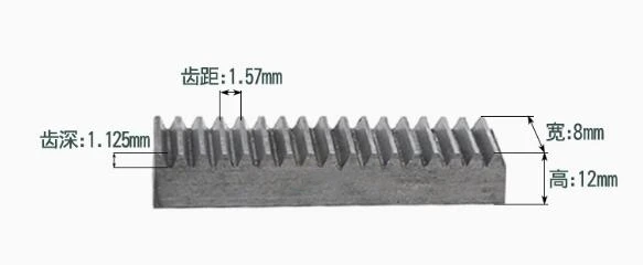 0.5 mod 45# carbon steel rack 0.5 die 45 carbon steel 50 100 150 200 small modulus gear rack guide rail machining any length