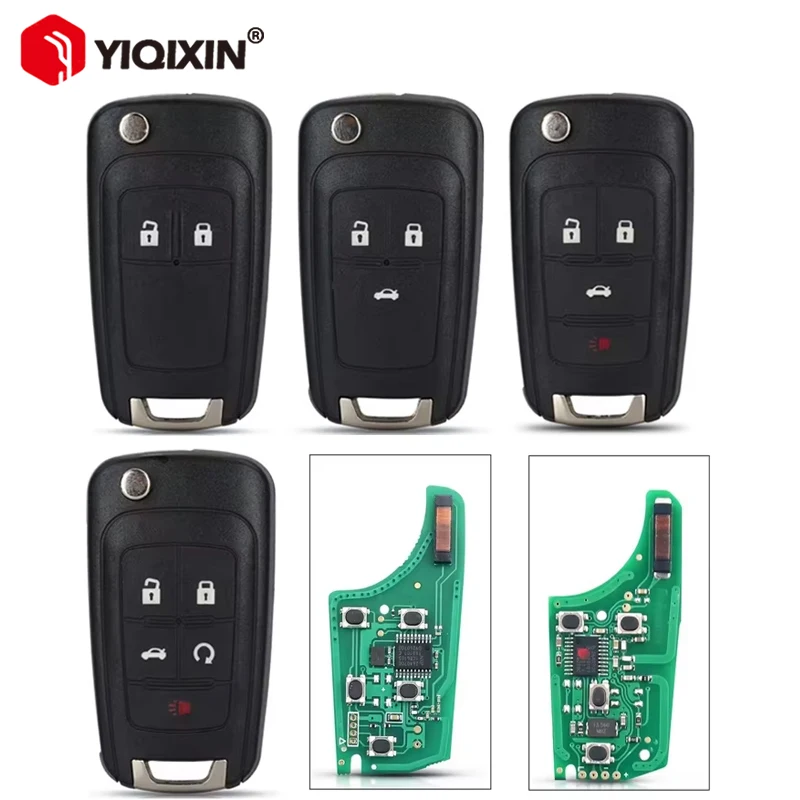 2/3/4/5 Pulsante di Vibrazione Chiave A Distanza Dell'automobile Pieghevole Per Chevrolet Cruze Epica Lova Camaro Impala Fit Astra Per Buick Opel 315/433 MHz ID46