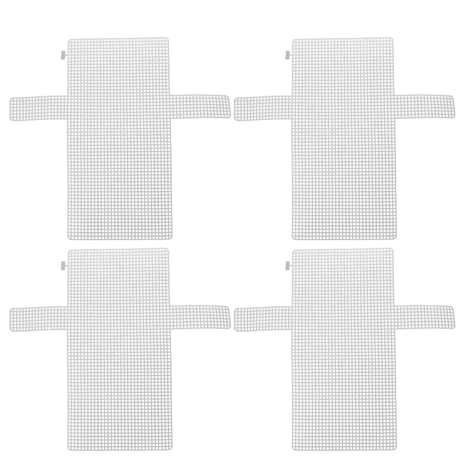 

4pcs Deer Style Grid Film DIY Mesh Sheets Plastic Handmade Bag Sheets Woven Storage Tote Canvas Set Sturdy Craft Materials