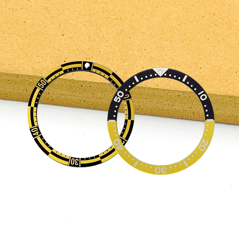 

38x31.5mm Flat Watch Bezel Insert Fit For SKX007 SKX009 SRPD Watch Case NH35 Watch Case Flat Bezel Insert Ring