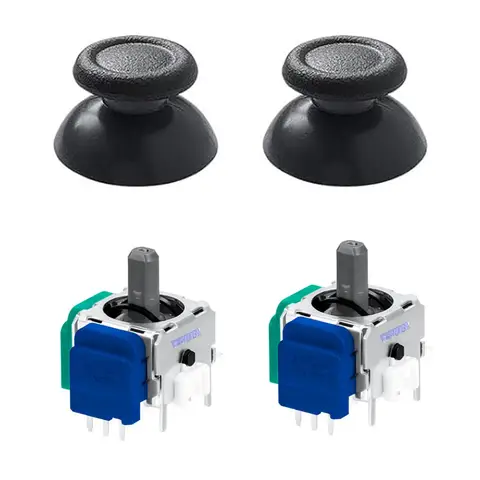 2 Sets TMR Joystick Replacement Module for PS4 DualShock Controller Magnetic Analog Stick Drift Fix Accessories Thumbstick Cap