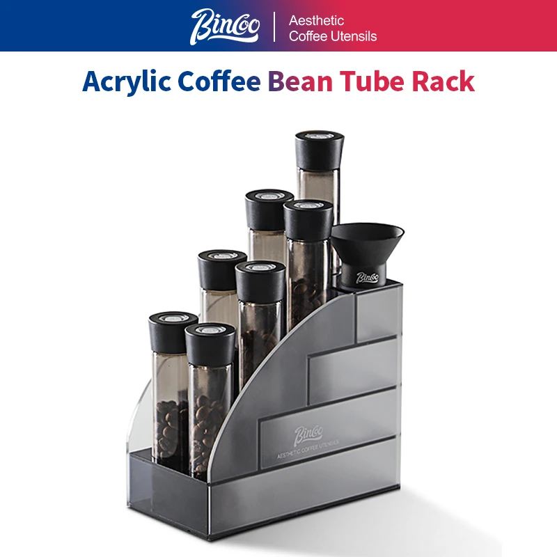 

Coffee Beans Storage Container Tube Display Rack Tea Bottle Glass Single Dose Espresso Accessory Coffeware Set Barista Tool Gift