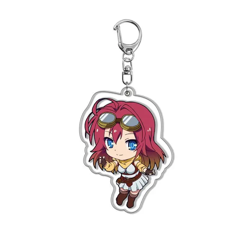 Anime NO GAME NO LIFE Keychain Cute Figure Shiro Hatsuse Izuna Colone Dora Pendant Car Key Ring Bag Accessories Christmas Gifts