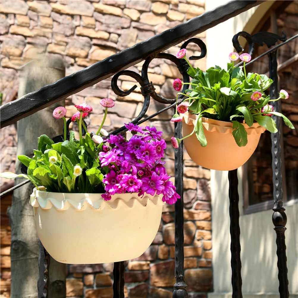

2pcs Wall Hanging Flower Pot Bonsai Vases Plants Indoor Mount Small Railing Storage Organizer Durable EcoFriendly SpaceSaving