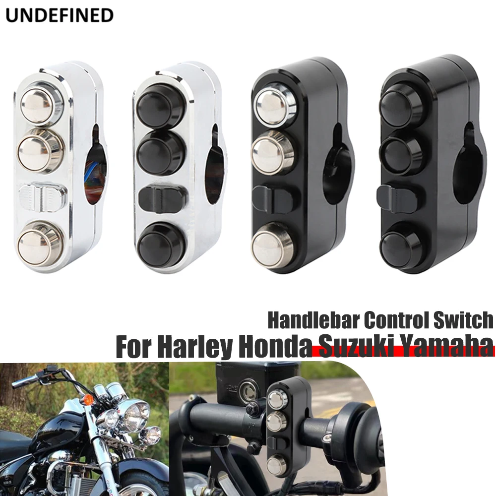 25mm Handlebar Control Switch for Harley Sportster 883 1200 Dyna Fat Boy Street Bob Ber Cafe Racer Handle Bar Switch Controller