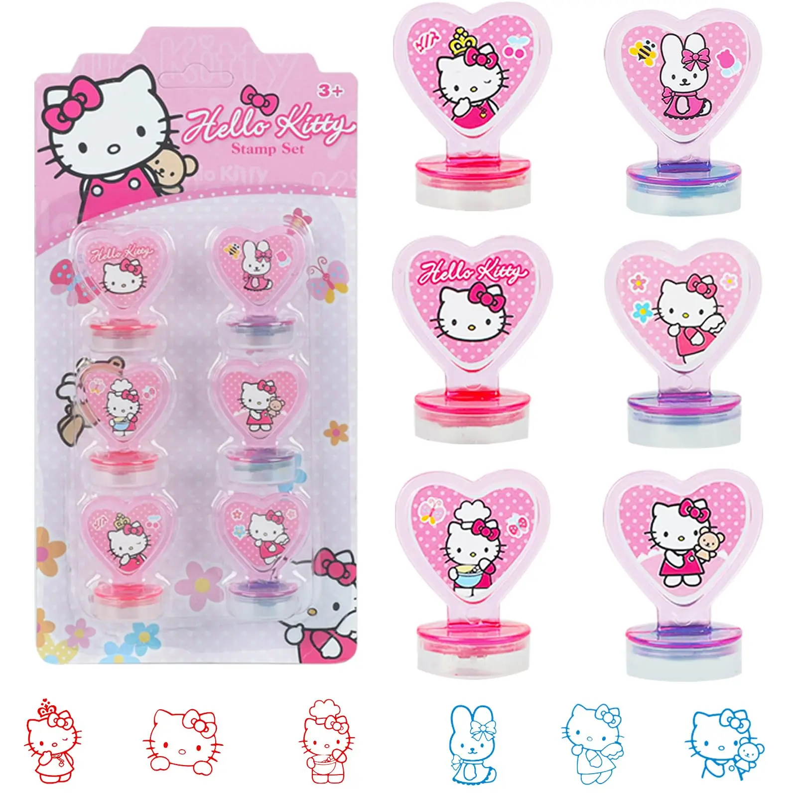 Hello Kitty Party Favors Slap Bracelets Stamps Tattoos Stickers Silicone Wristbands Goodie Bag Fillers Birthday Party Gifts Baby