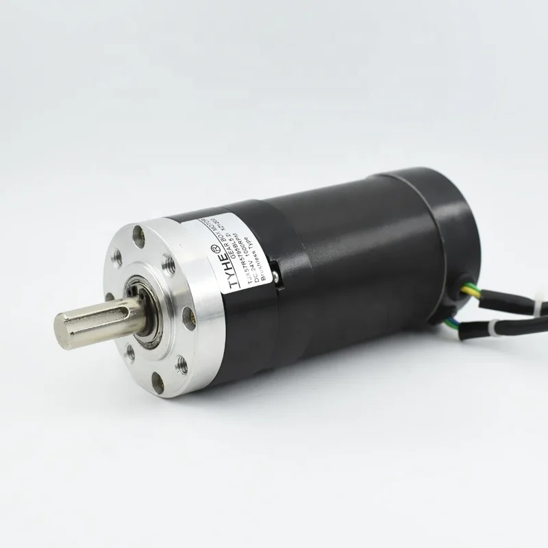 

TYHE OEM D57mm Gearbox 12v 24v 1000rpm 500 Rpm 100rpm 40w 100w 150kg 250kg Low Noise Brushless DC Planetary Gear Motor with Ce