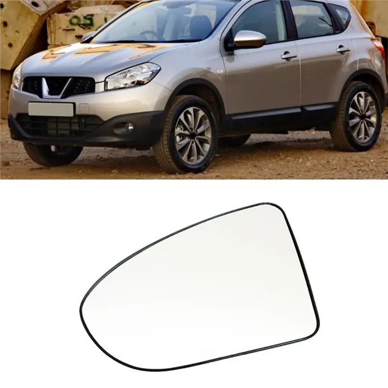 AB56-For Nissan Qashqai Dualis J10 07- 14 Side Mirror Glass Rearview Mirror Lens With Heating Car Part