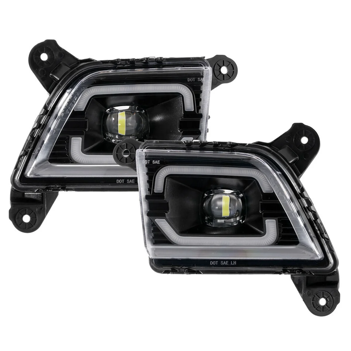 

1Pair Front Bumper LED Fog Lights+Harness DRL Driving Lamp Assy for 1500 2019-2023 84509651 84509652