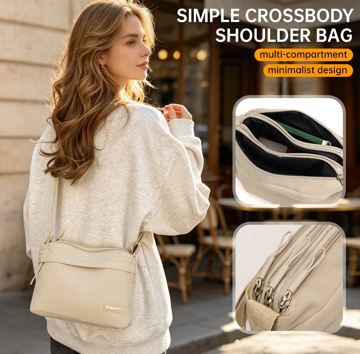 Japanese-Style Street Canvas Crossbody Bag for Men and Women, Fashionable Shoulder Bag, Casual Ins Outdoor Camping Small Crossbody Bag, Messenger Bag for Students