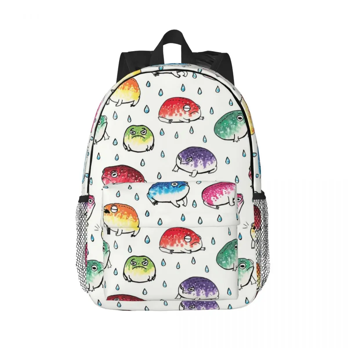 

Round Rain Frogs Backpack Hot Sale Daypack Large Capacity Boys Girls BookBag Shoulder Bags for Men Women Kids School Bag