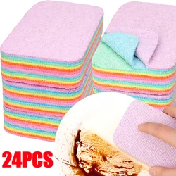 12/24 Layers Dishcloths Reusable Kitchen Rag Dish Cloth Non-stick Oil Thickened Cleaning Scouring Pad Tearable Absorbent Rag