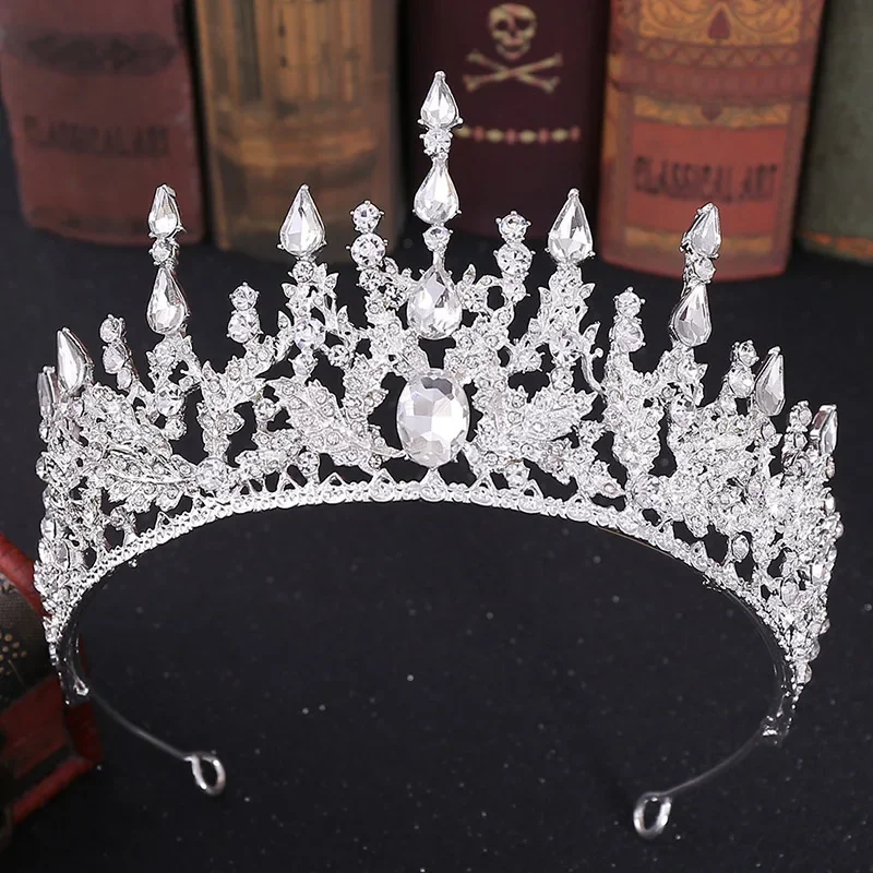 Vintage Baroque Headbands Crystal Luxury Tiaras Crowns Bride Headpieces Bridal Hair Jewelry for Women Wedding Hair Accessories