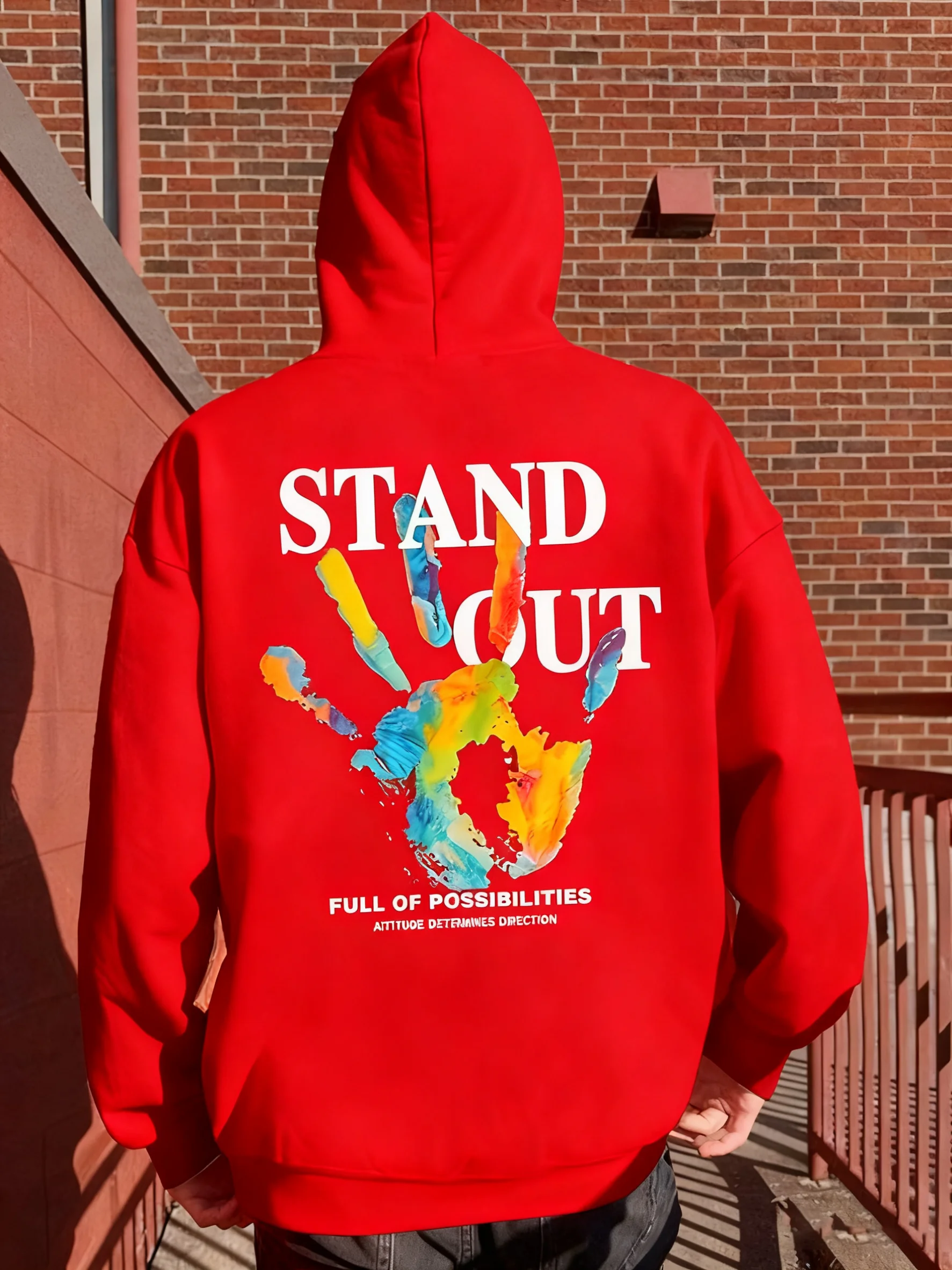 سويت شيرت رجالي كاجوال بقلنسوة على طراز الشارع القديم، سويت شيرت رجالي بغطاء للرأس #5