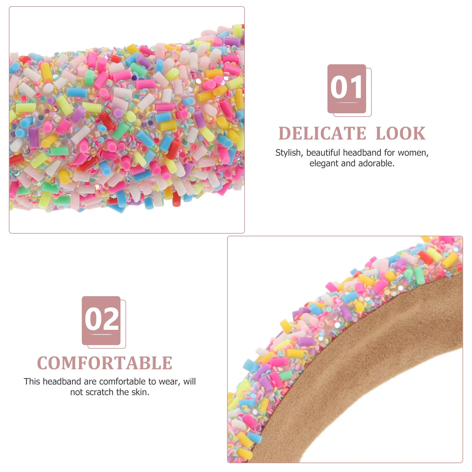 

Candy Hoop Cute Wide Headband For Women Decorative Hair Accessories Face Wash Spa Headbands Fashionable Hair Bands