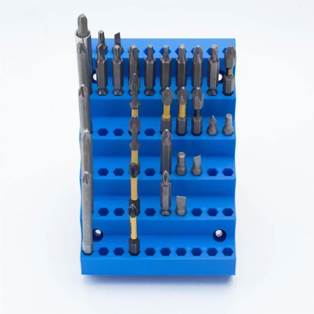 70 Slot Hex Bit Holder Organizer Drill Bit Storage Milling Cutter Drill Holder 1/4 Inch Hex Screwdriver Bit Organizer