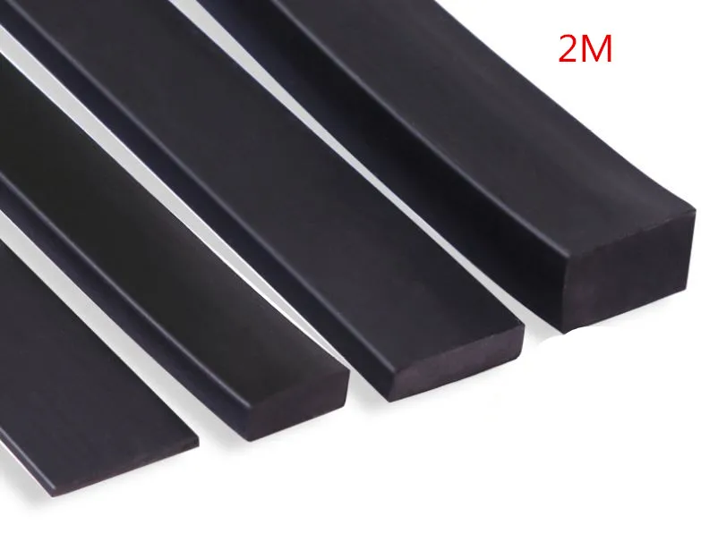 

2M Rubber Seal Strip Square10 12 14 16 18 20mm thick Rubber Molding Shock AbsorberNon-slip, anti-collision sealing strip