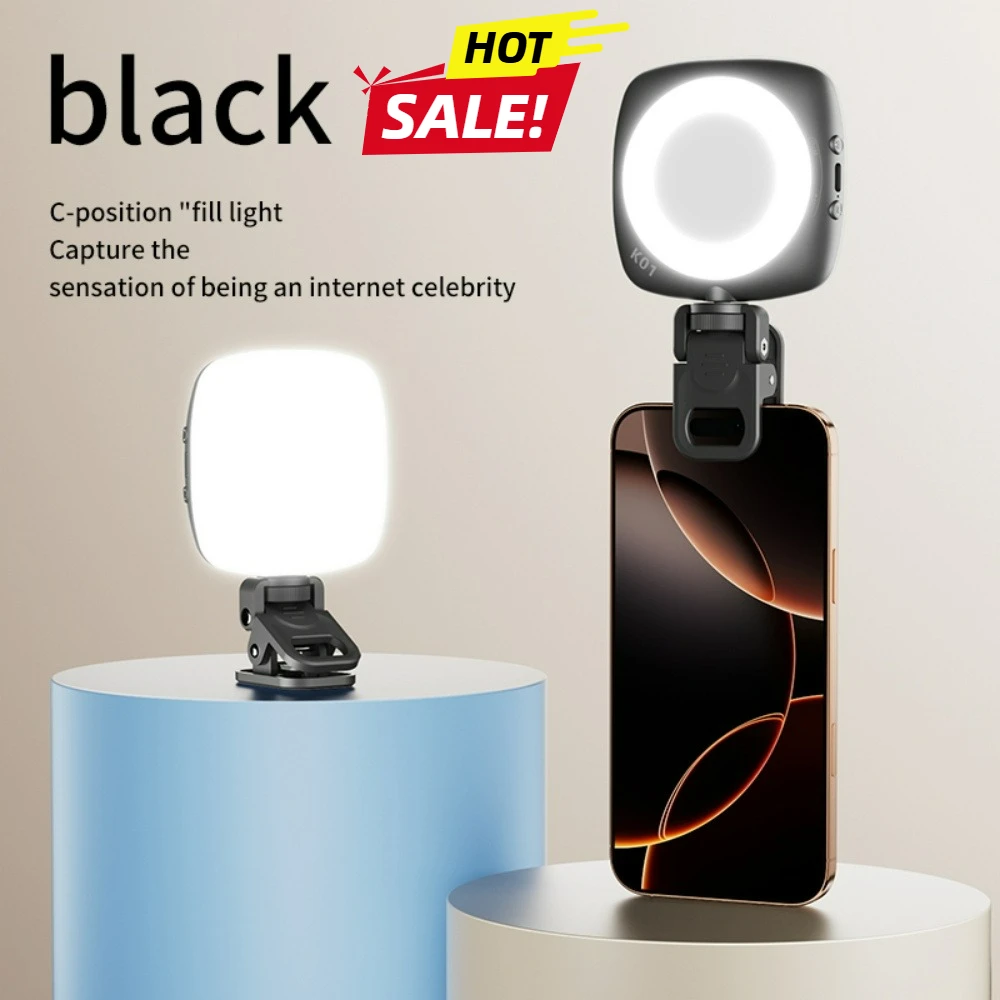 

Rotating Folding Adjustable Tri color Mini Beauty Fill Light Mobile Phone Handheld Portable Selfie Video Camera Phone Fill Light