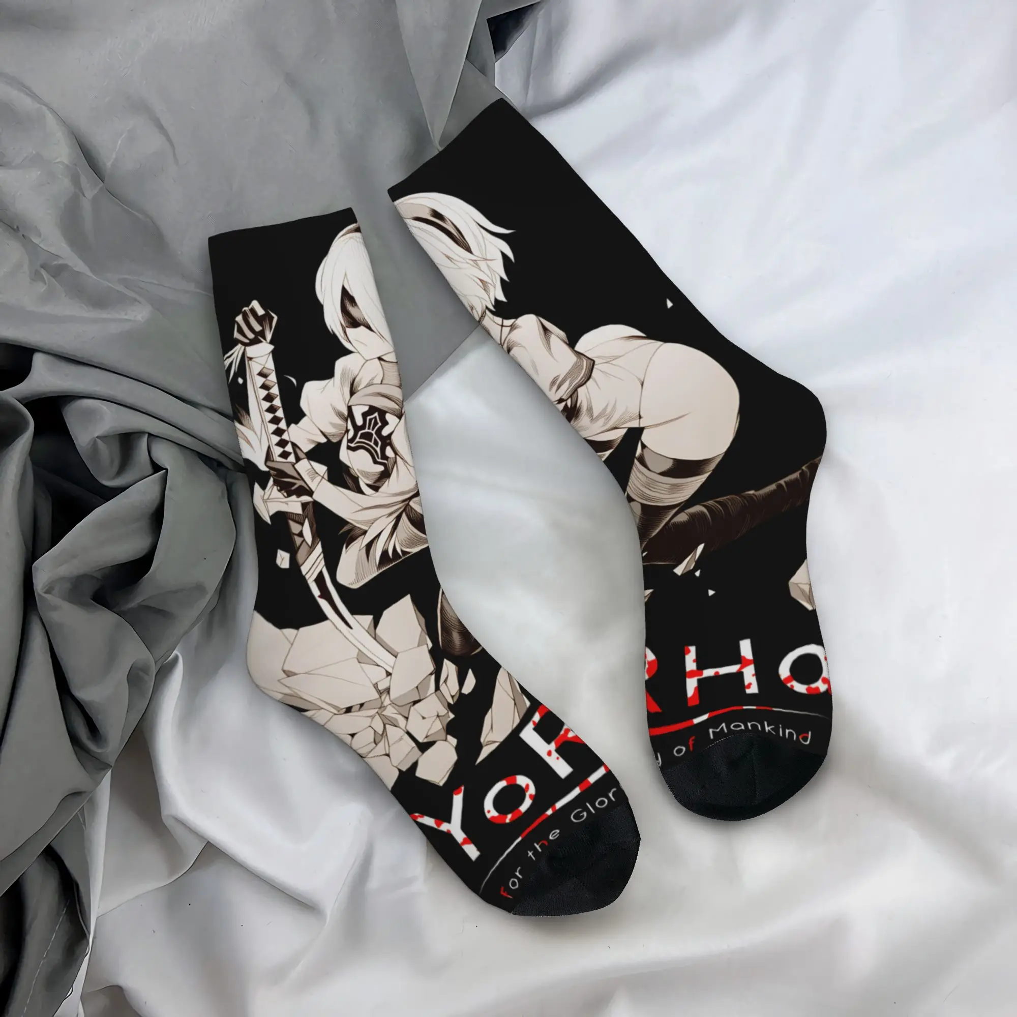 

Adults Men Socks Nier Automatas Stockings Spring Casual Soft Breathable Socks Pattern Outdoor Anti-Slip Socks