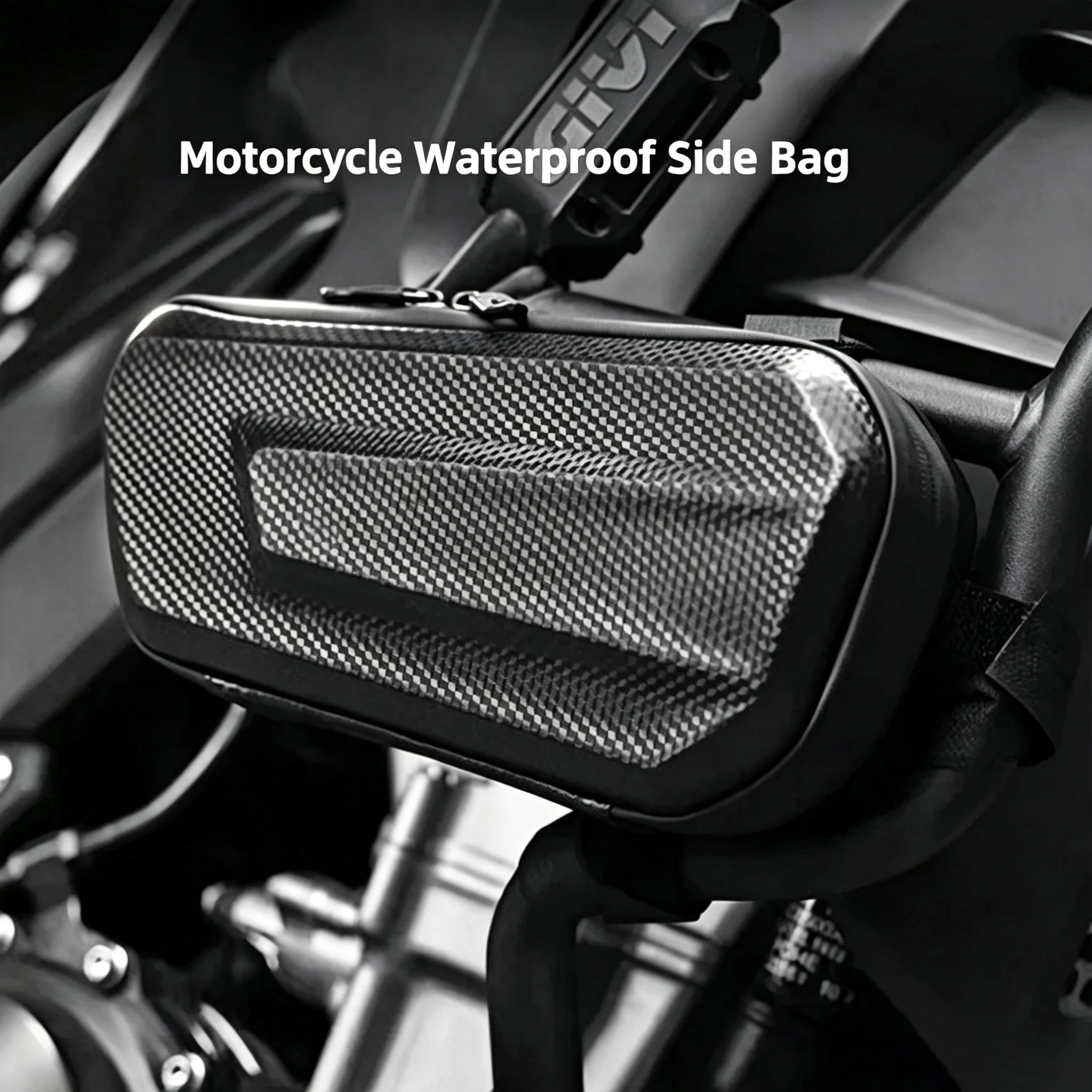 Universal Waterproof Motorcycle Side Bag Large‑Capacity Multifunctional No Logo Motorbike Saddle Storage Pouch for Daily Riding