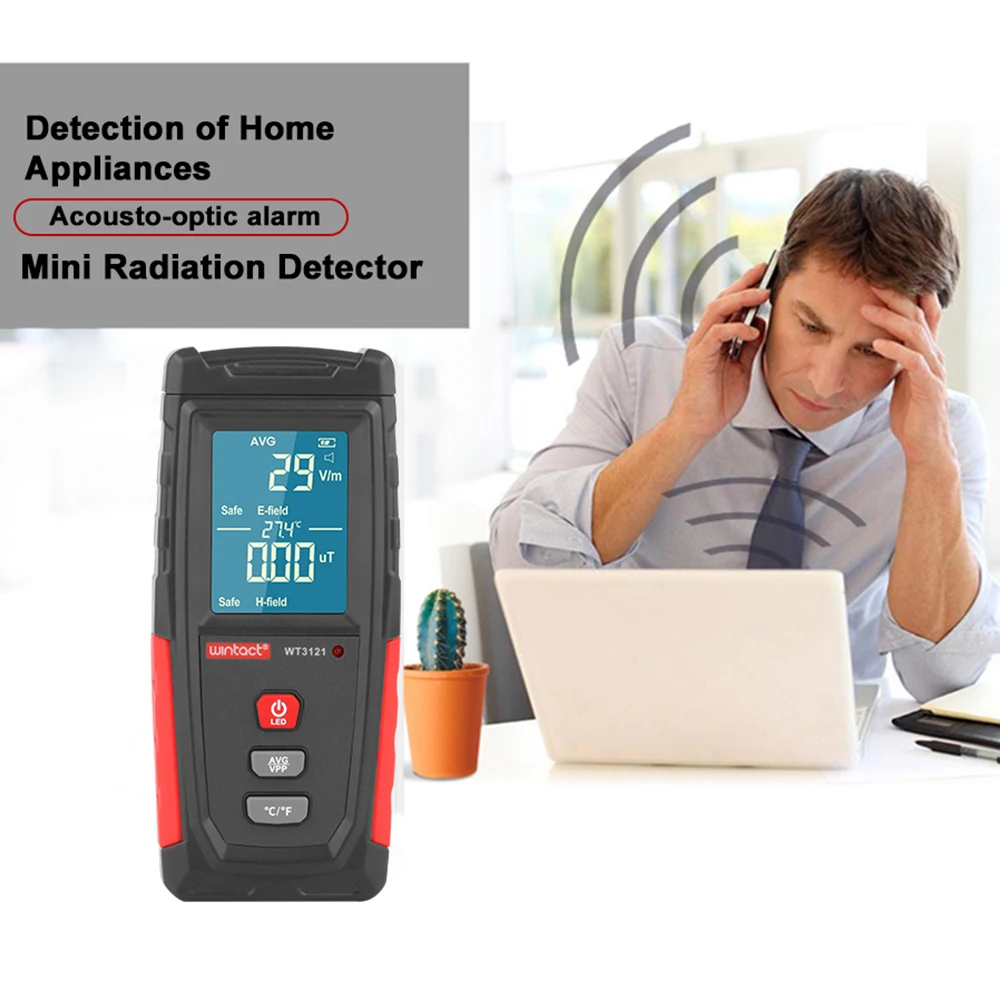 NEW Electromagnetic Field Radiation Detector Tester Emf Meter Rechargeable Handheld Portable Counter Emission Dosimeter Computer