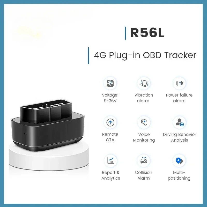 R56L جهاز تعقب السيارة obd GPS 4G مع Google API مراقبة الصوت إنذار السرعة الزائدة محدد موقع السيارة اللاسلكية تتبع GPS #2