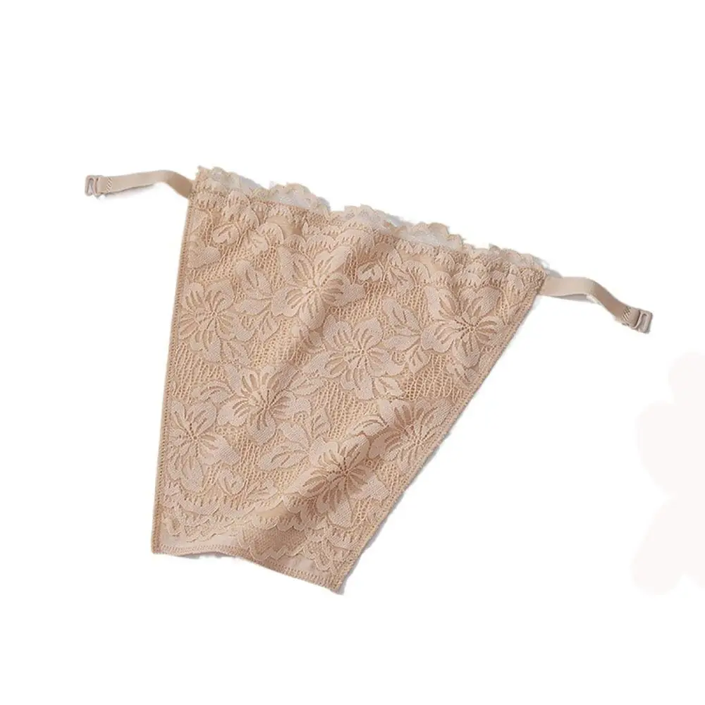 二重層ストラップレスインサートラップチェスト透明花柄レースフラワー防眩チューブトップインナーアクセサリー