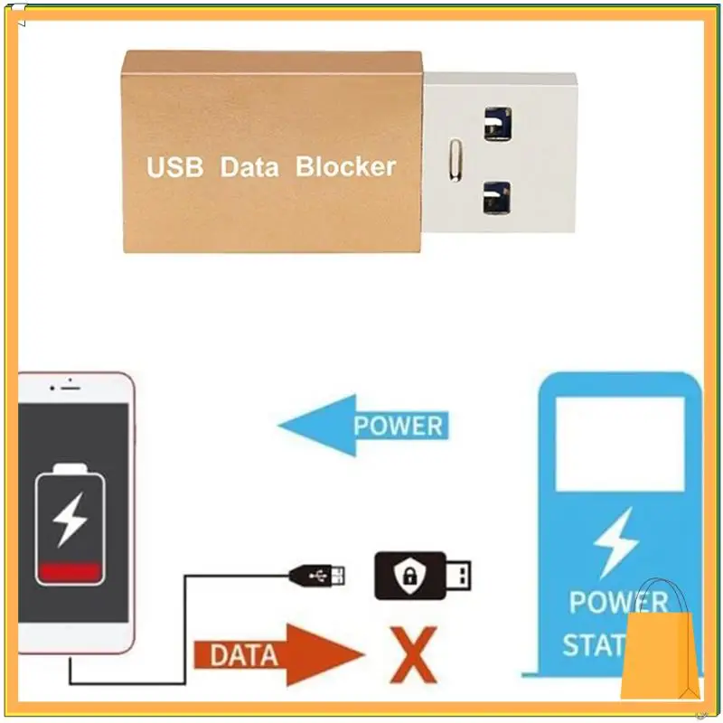 L53A-5PCS USB Data Blocker Charge-Only USB Blocker Adapter For Blocking Data Sync Protect Against Juice Jacking